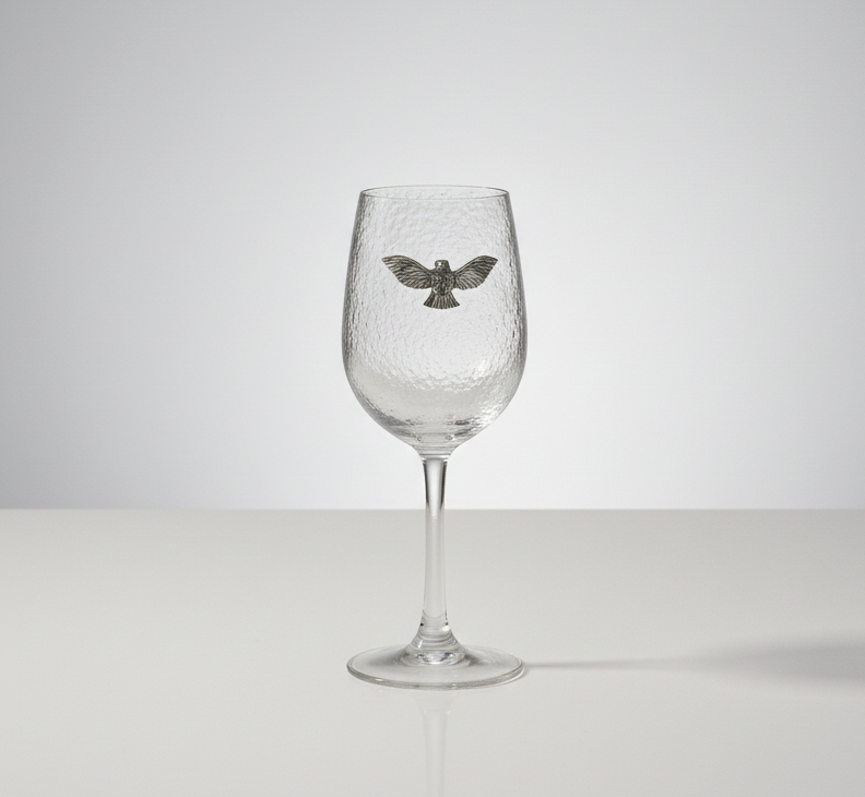 Glass Set with Silver Eagle Emblem
