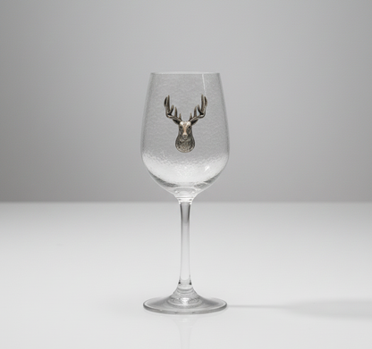 Glass Set with Silver Deer Emblem